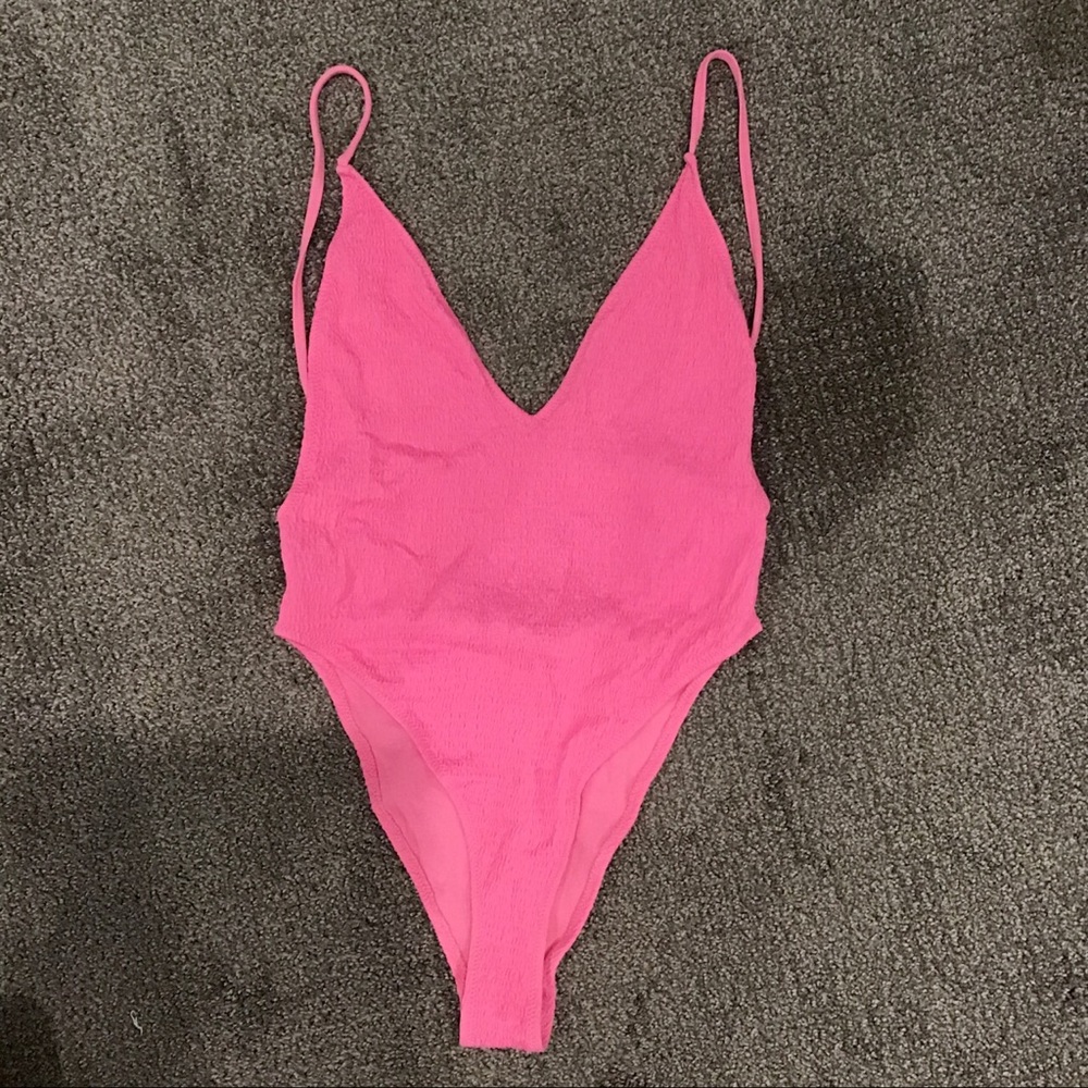 light pink zara one piece bathing suit size 4